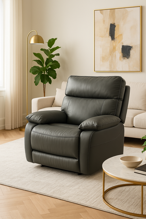 1 Seater Lugo Electric Recliner - Dark Grey