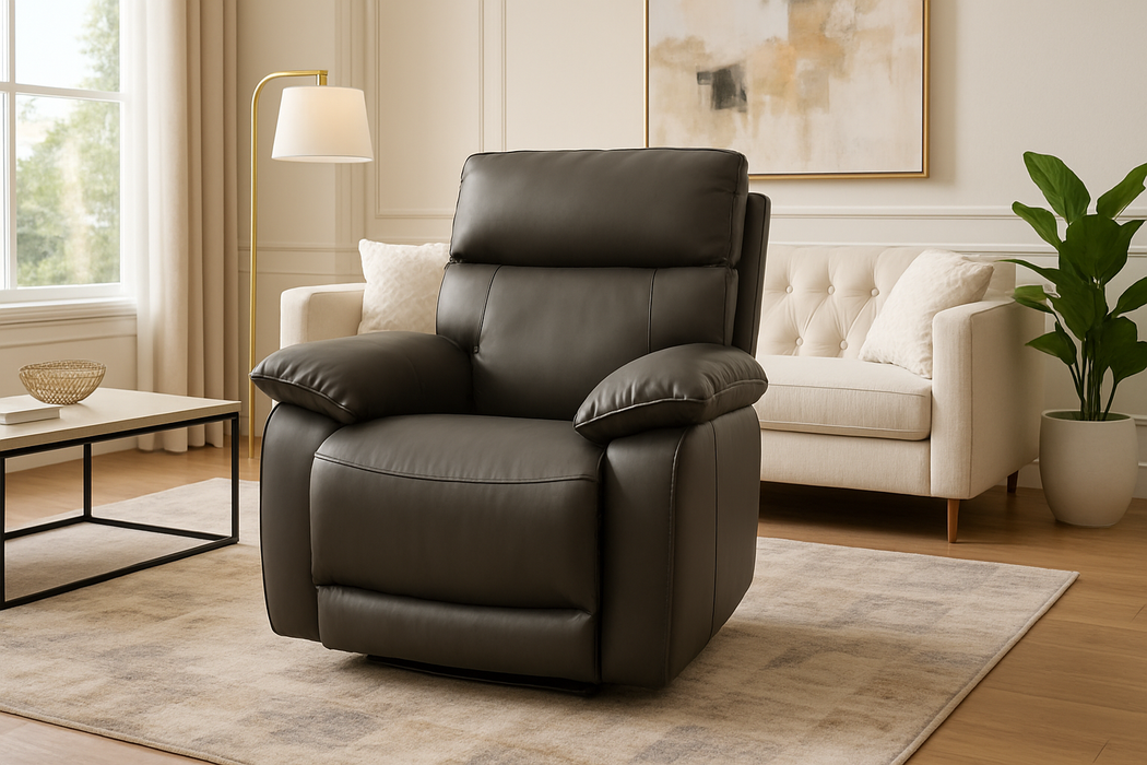 1 Seater Lugo Electric Recliner - Dark Grey