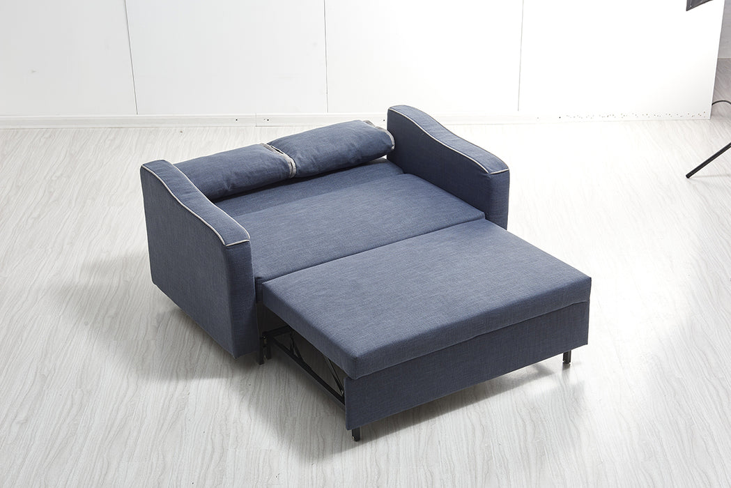 Aspen Denim Blue Patchwork Sofabed