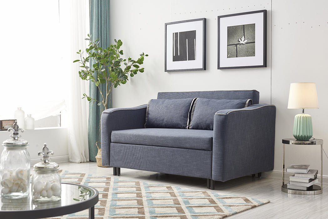 Aspen Denim Blue Patchwork Sofabed