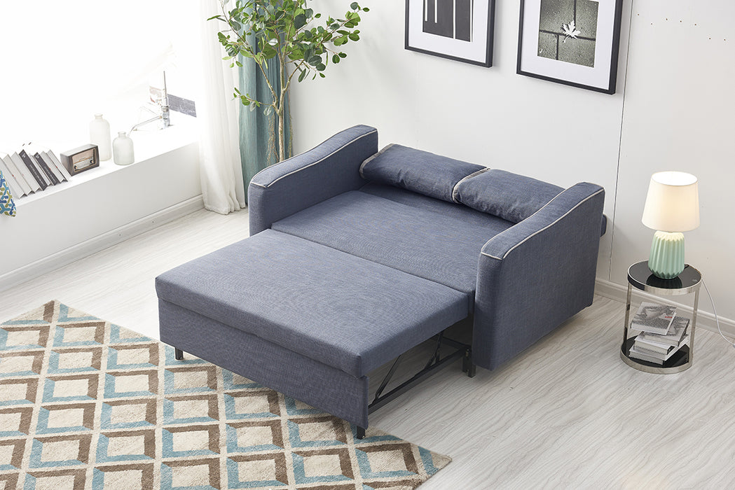 Aspen Denim Blue Patchwork Sofabed