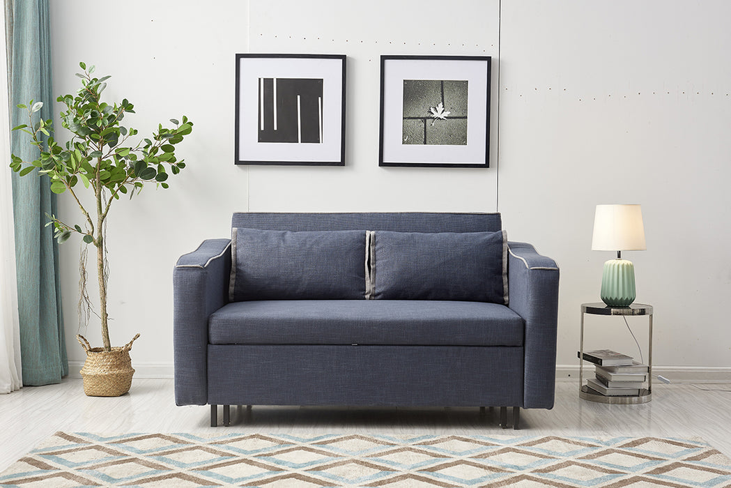 Aspen Denim Blue Patchwork Sofabed