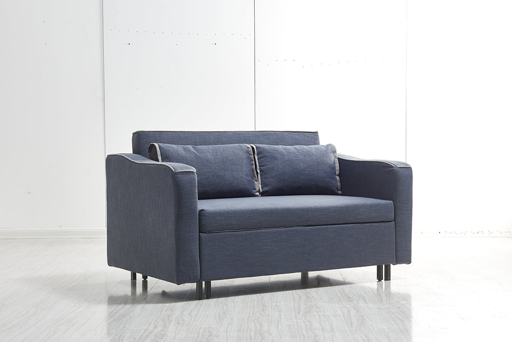 Aspen Denim Blue Patchwork Sofabed