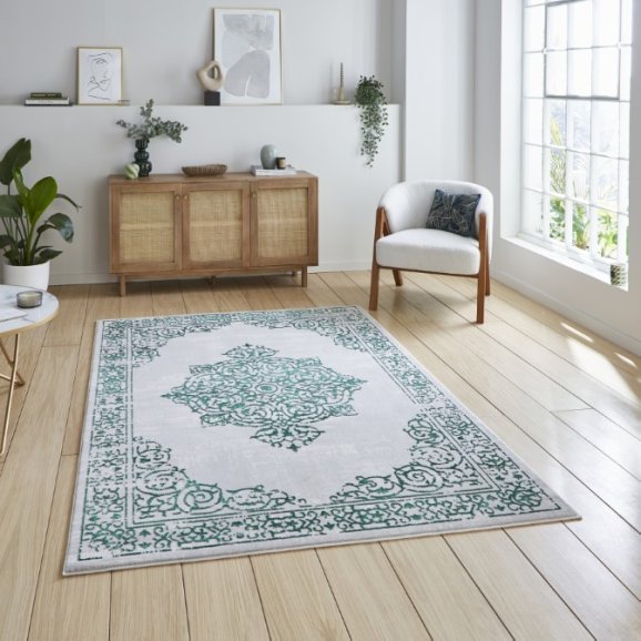 Artemis Green/Silver B9076A Rug