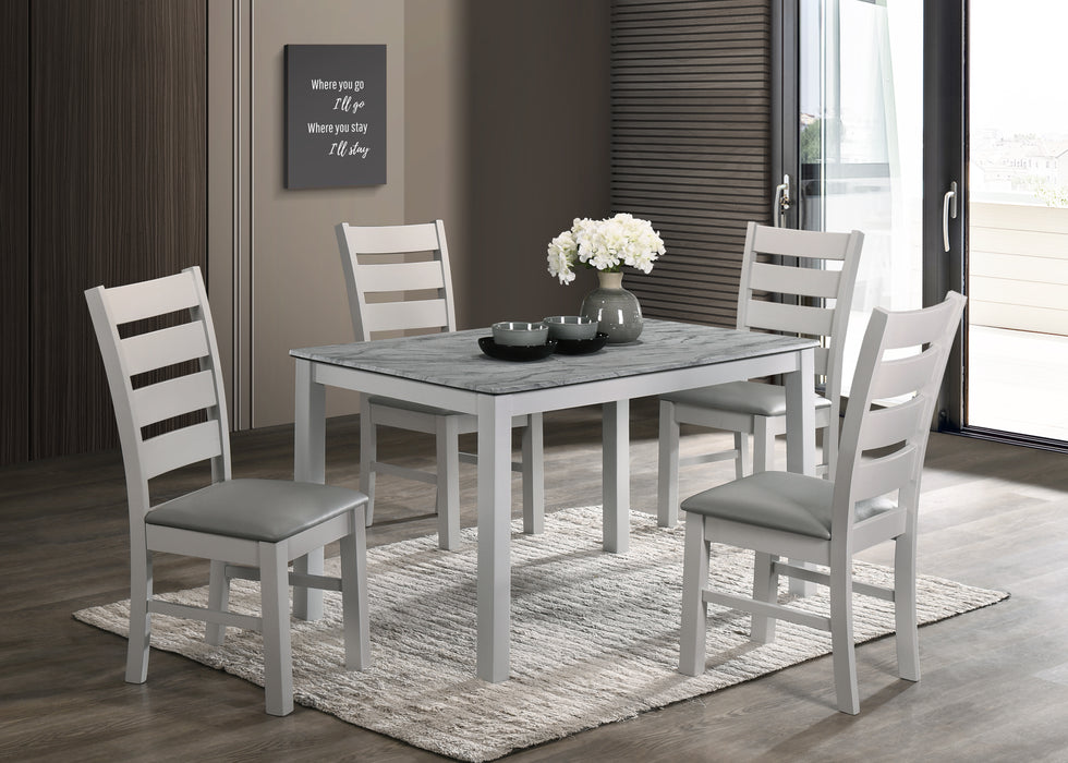 Alicante 4' Dining Set with 4 Grey Chairs