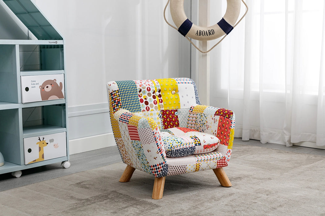 Annah Kids Floral Patchwork Armchair