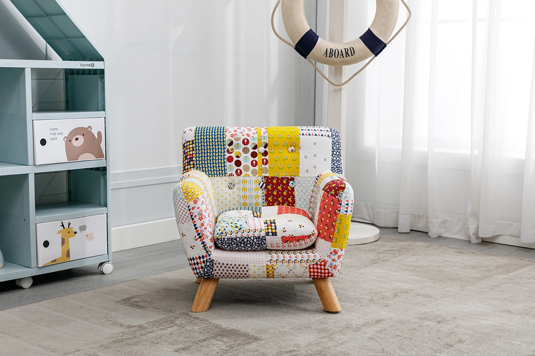 Annah Kids Floral Patchwork Armchair