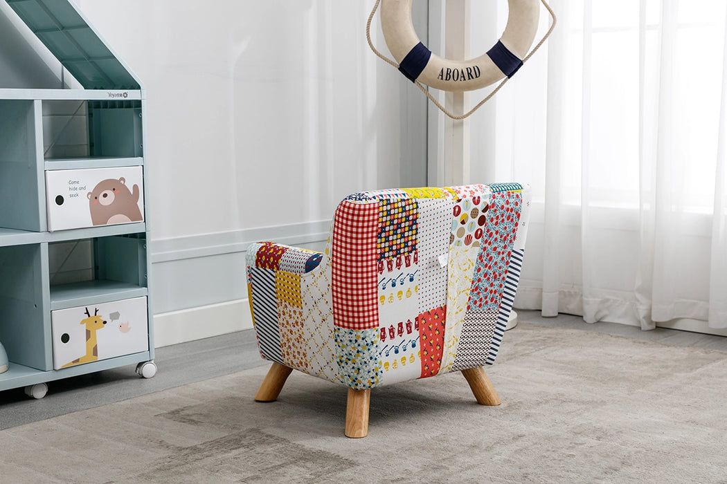 Annah Kids Floral Patchwork Armchair