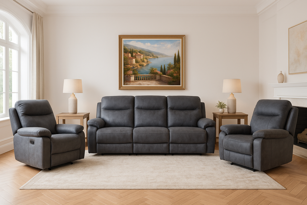 Battersea 3+1+1 Manual Recliners - Grey