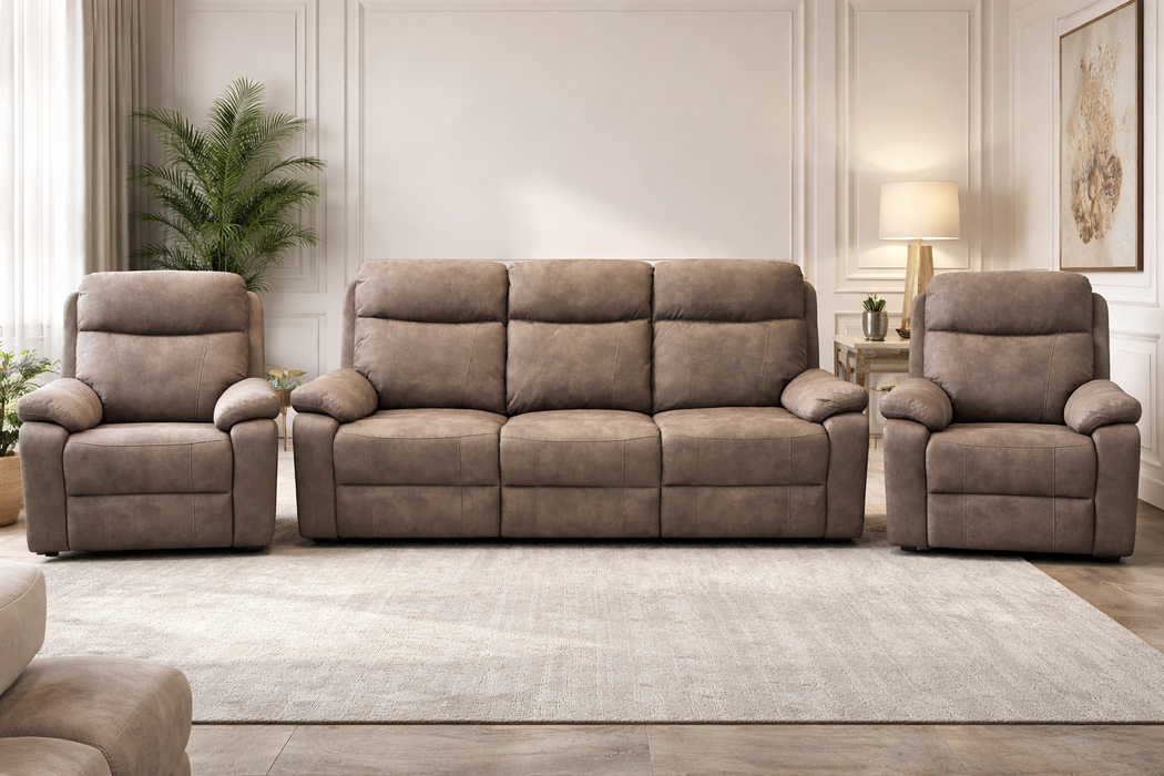 Battersea 3+1+1 Manual Recliners - Brown