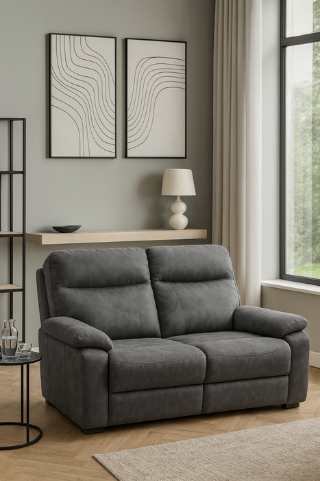 Battersea 2 Seater Manual Recliner - Grey