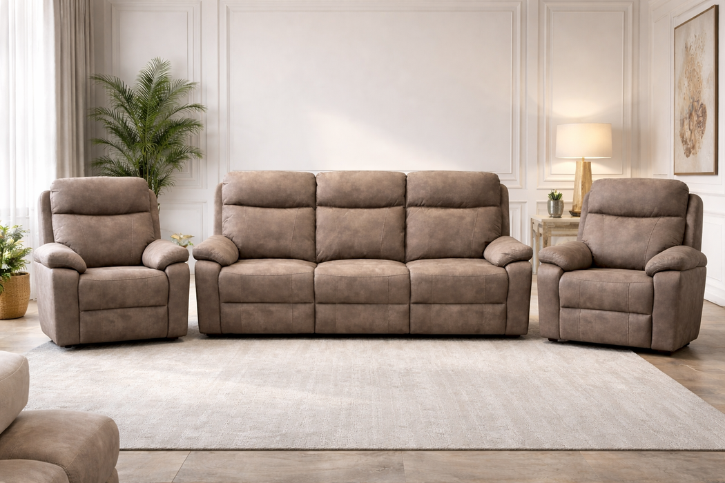 Battersea 3+1+1 Manual Recliners - Brown