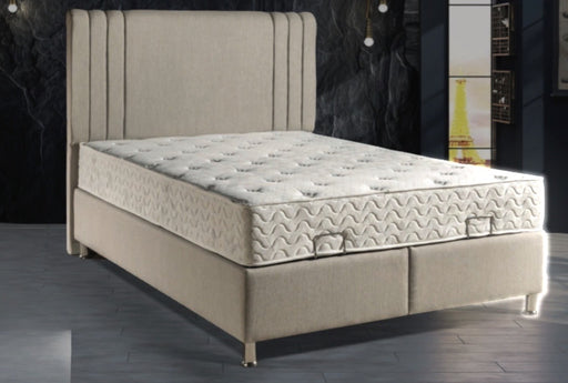 Beige Oslo Ottoman Storage Bed 