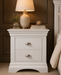 Bella 2 Drawer White Bedside Locker