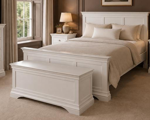 Bella White Blanket Box