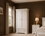 Bella White Double Wardrobe with Drawers