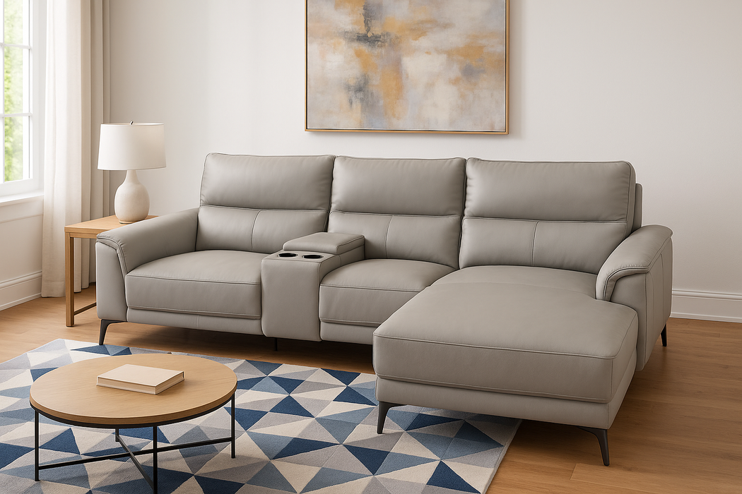 Bentley Leather Corner Chaise Sofa