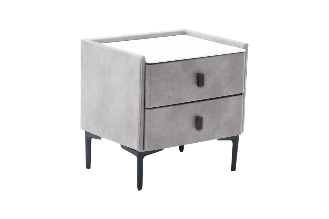 Carla Bedside Table with Charger