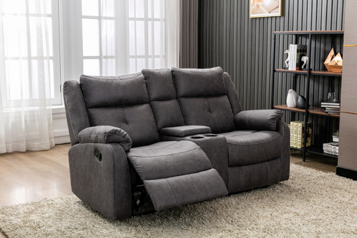 Casey 2 Seater Manual Recliner Couch with Console