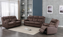Casey Manual Recliner Sofas in chestnut brown