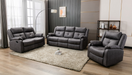 Casey Manual Recliner Sofas in dark grey