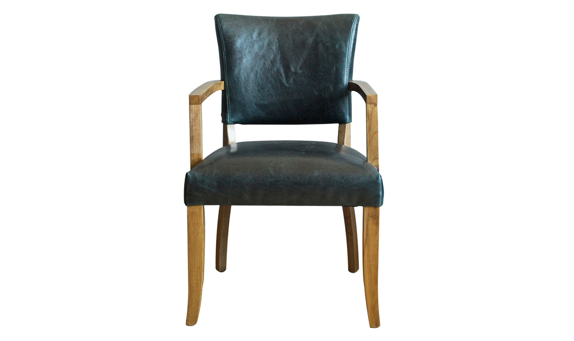 Duke Leather With Arms Dining Chair