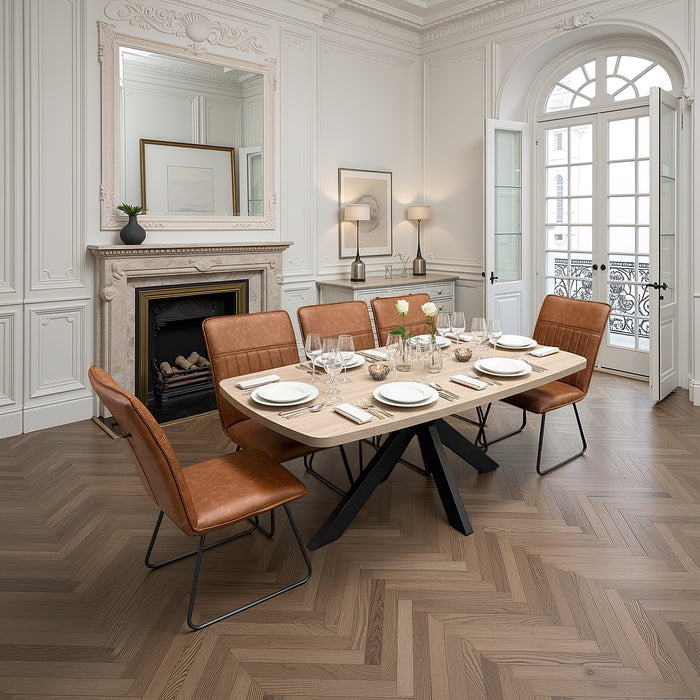 Franko Oval Dining Table 1.8m - Grey Oak