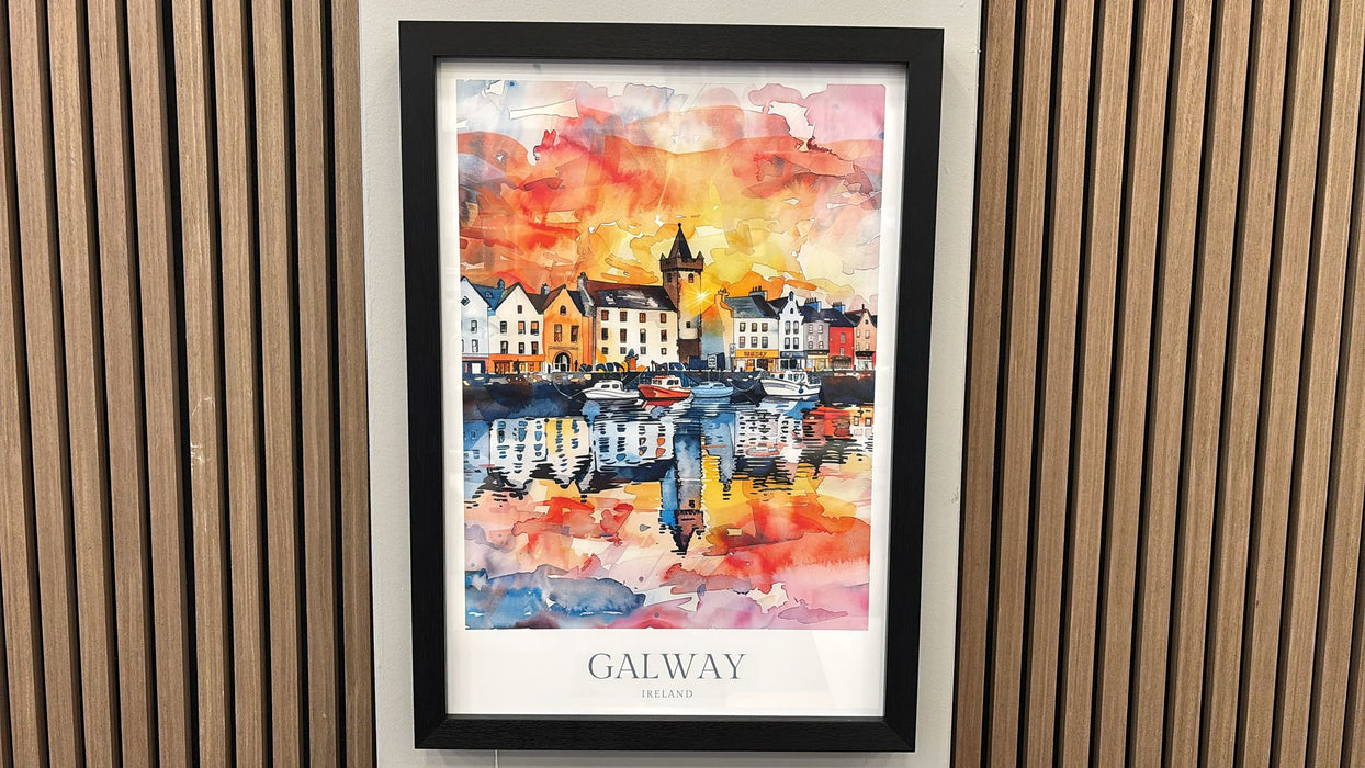 Galway Long Walk Framed Painting