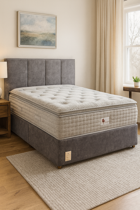 Ella Backcare 4ft6 Full Divan Set - Grey