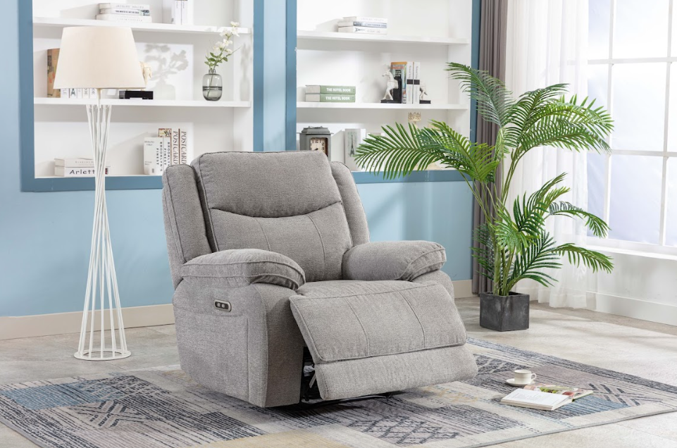 Herbert 1 Seater Electric Recliner Light Grey