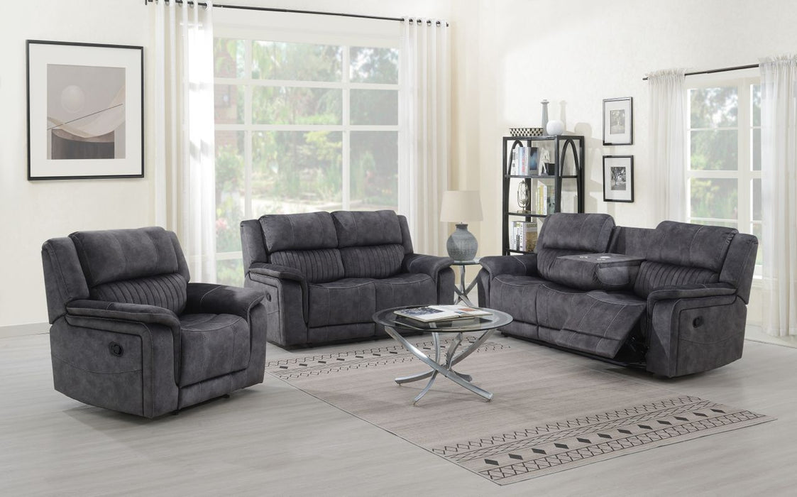 Oscar 3 Seater Recliner with Wireless Charger - Grey