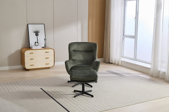 Isla Swivel Recliner with Footstool