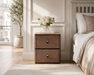 Kelly Cappucino Bedside Table with Charger