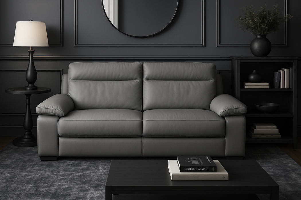 Lewis 3 Seater Full Italian Leather Sofa