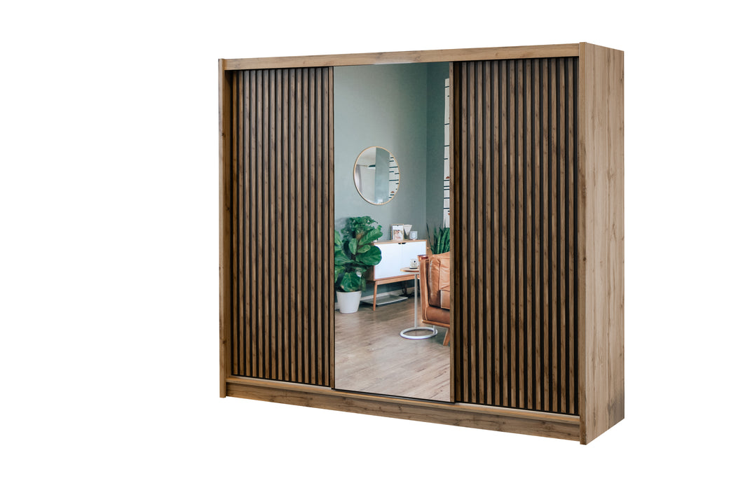 London Wotan Oak Sliding Wardrobe