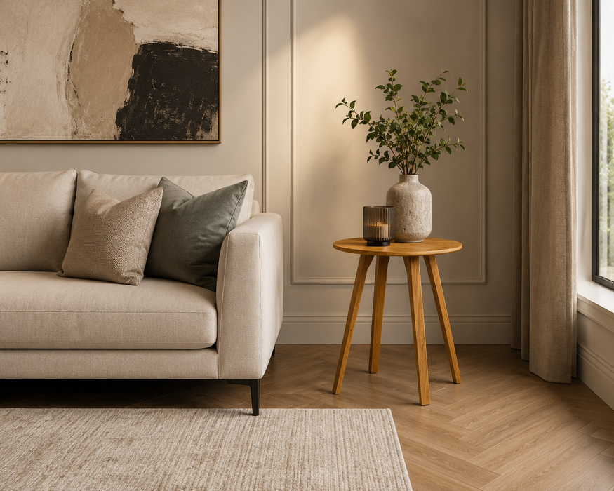 Marco Lamp Table - Solid Oak