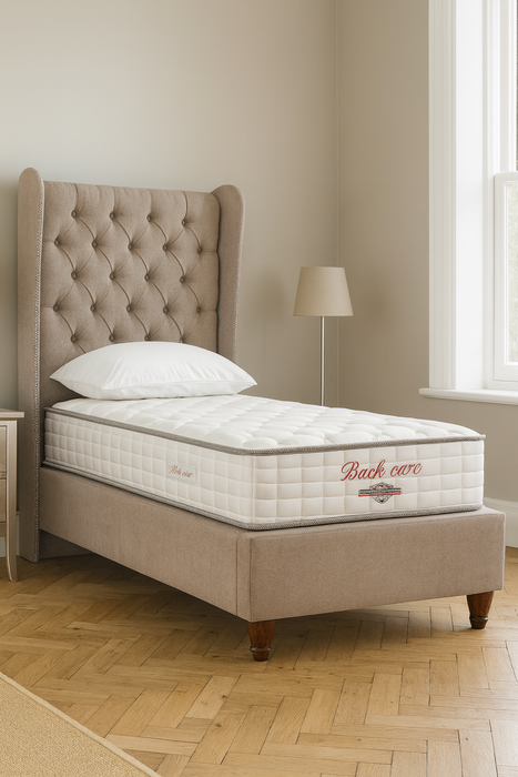 Mayfair 3ft Bedframe with Winged Button Back Headboard