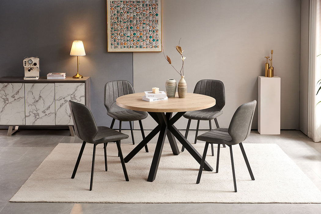 Montreal Oak Dining Set with 4 Chairs