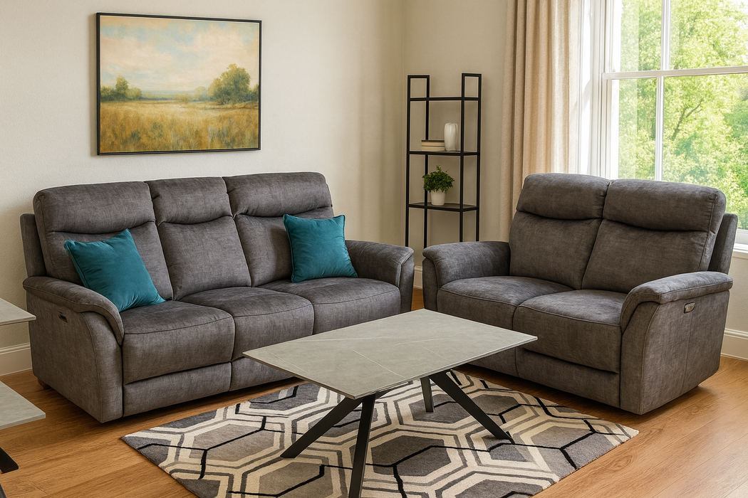 Mortimer Graphite 3+2 Electric Recliners