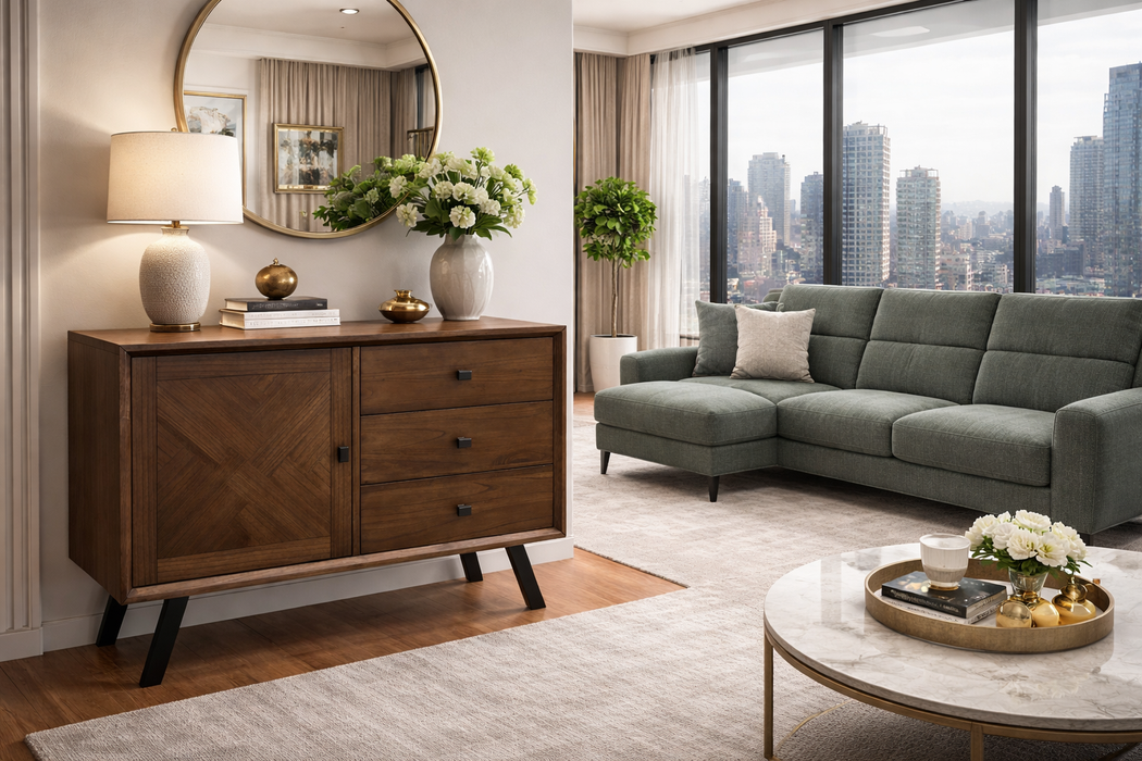 Nevada Double Sideboard 1 Door & 3 Drawer