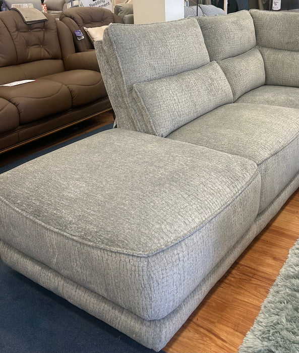 Nora Large Grey Corner Chaise with Electric Recliner