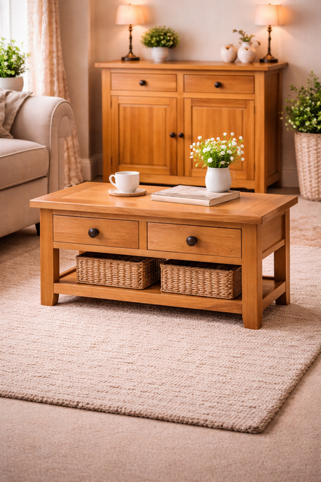 Oscar 2 Drawer Coffee Table