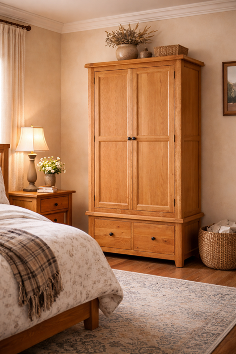 Oscar Double Wardrobe With Drawers