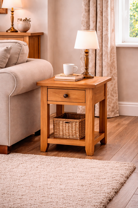 Oscar Lamp Table 1 Drawer