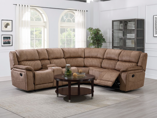 Oscar Manual Recliner Corner Sofa in Coffee