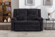 Perth 2 Seater Manual Recliner Couch in Charcoal