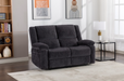 Perth 2 Seater Manual Recliner in Charcoal