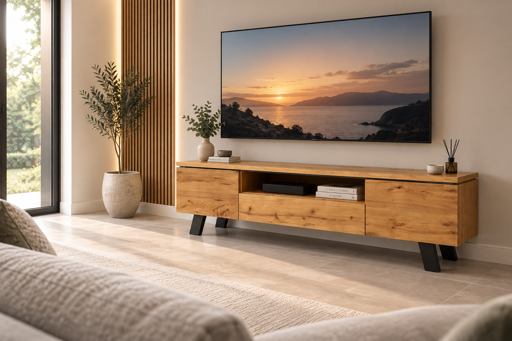 Ralph Oak TV Unit 1800