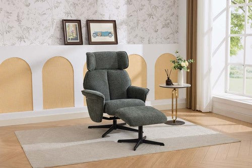 Reagan Swivel Leisure Chair & Footstool