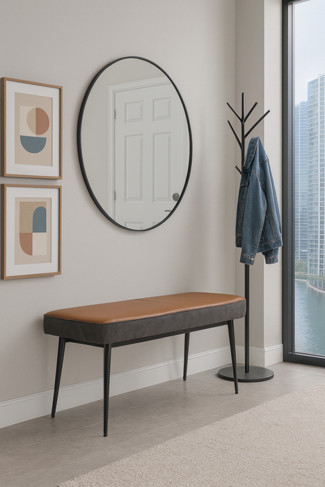 Rebecca Low Bench in Cognac